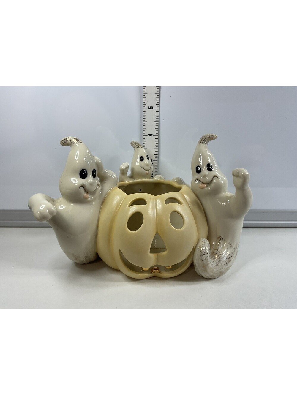 Lenox Ghost Trio With Jack-o-Lantern Votive Holder